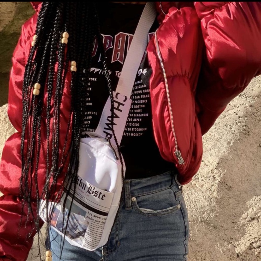 Red Velvet Cropped Puffer